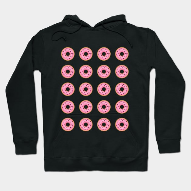 Pink Donut Pattern Hoodie by Family shirts